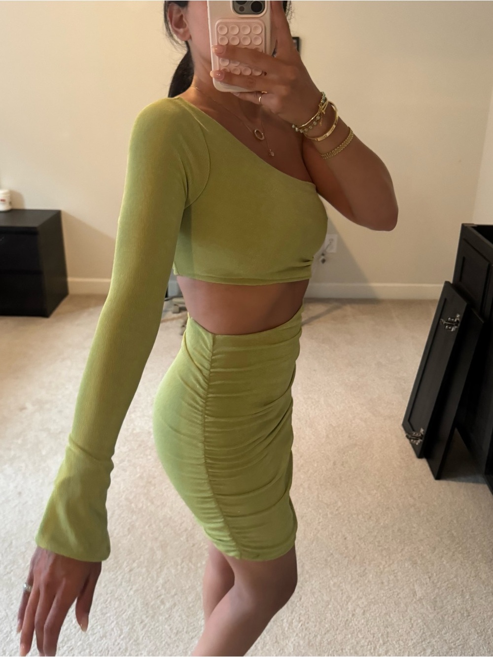 Oh Polly green slinky dress - Picture 5 of 6